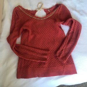 Excellent Free People Knit Beaded Sweater M